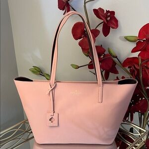 Kate Spade New York Blush Pink Saffiano Leather Shoulder Bag Tote